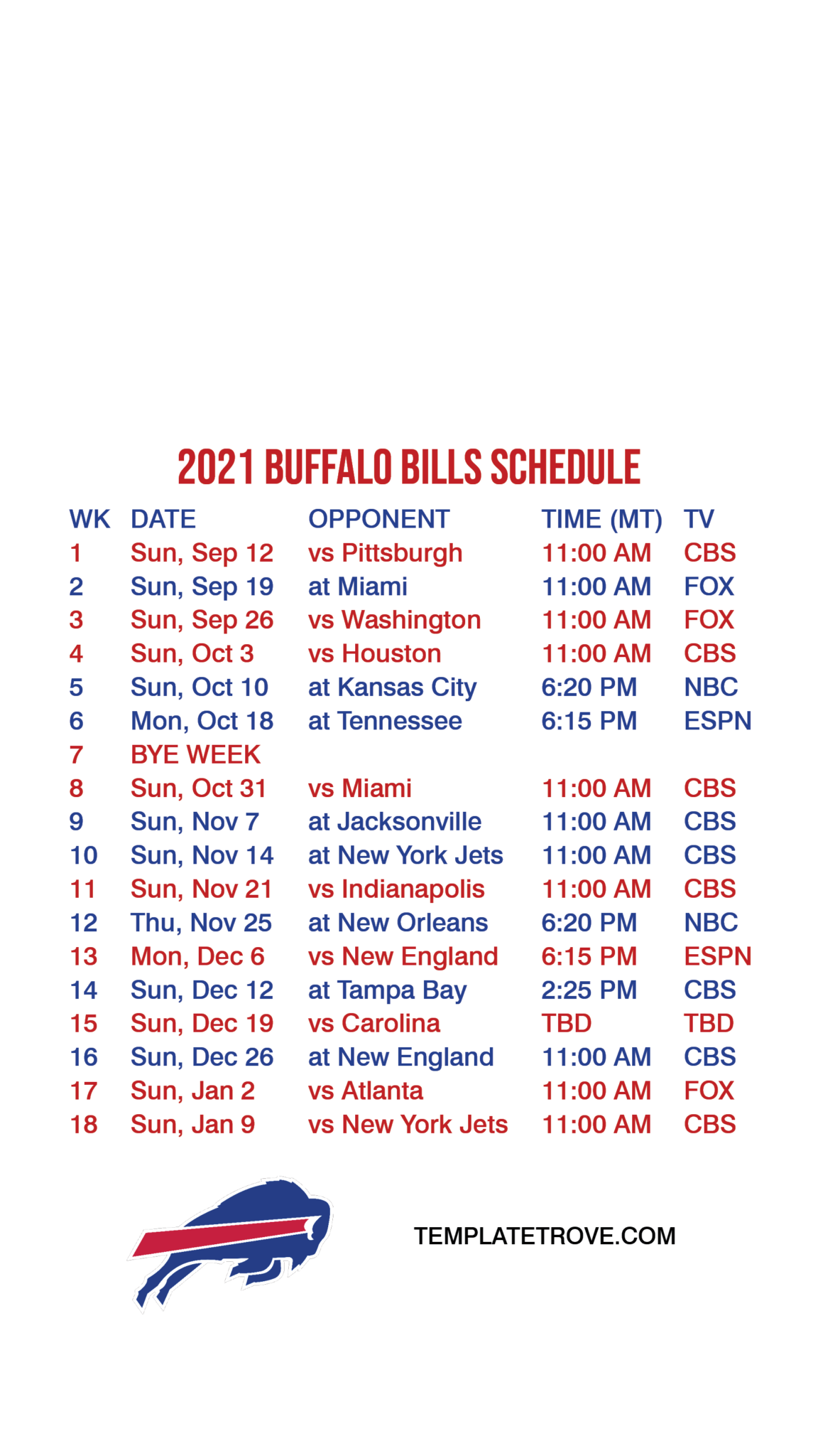 Printable Patriots Schedule 202324 FreePrintable.me