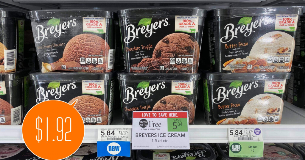 Breyers Ice Cream Only 1 92 Each
