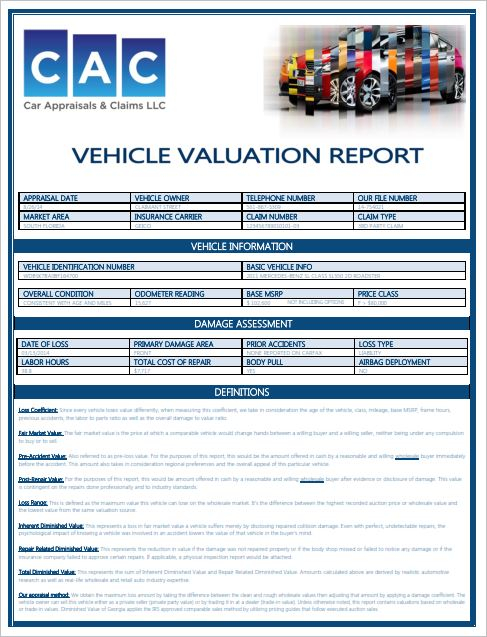 Car Appraisals Claims LLC The Southeast s Premier Car Appraisal 