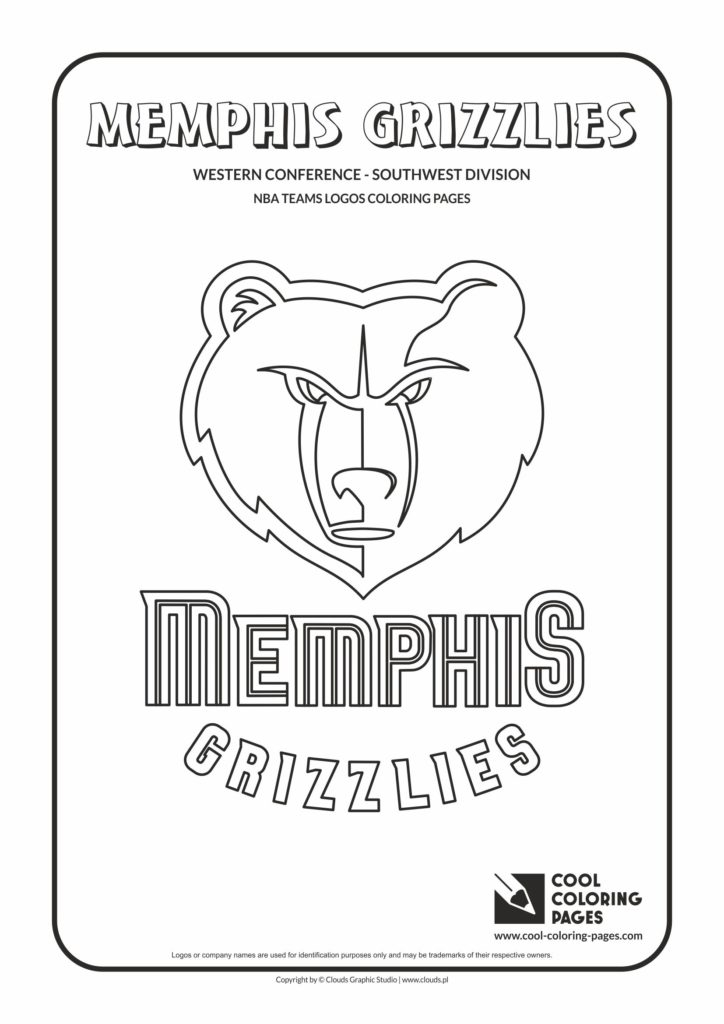 Cool Coloring Pages Memphis Grizzlies NBA Basketball Teams Logos