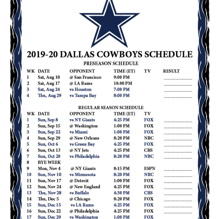 Nfl 202324 Schedule Printable FreePrintable.me