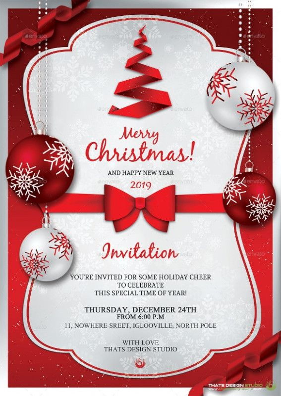 How You Can Attend Elegant Christmas Invitation Template Christmas