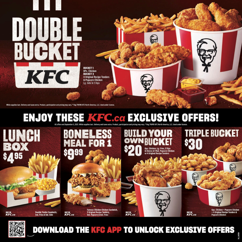 KFC Canada Coupons ON Until September 5 2021