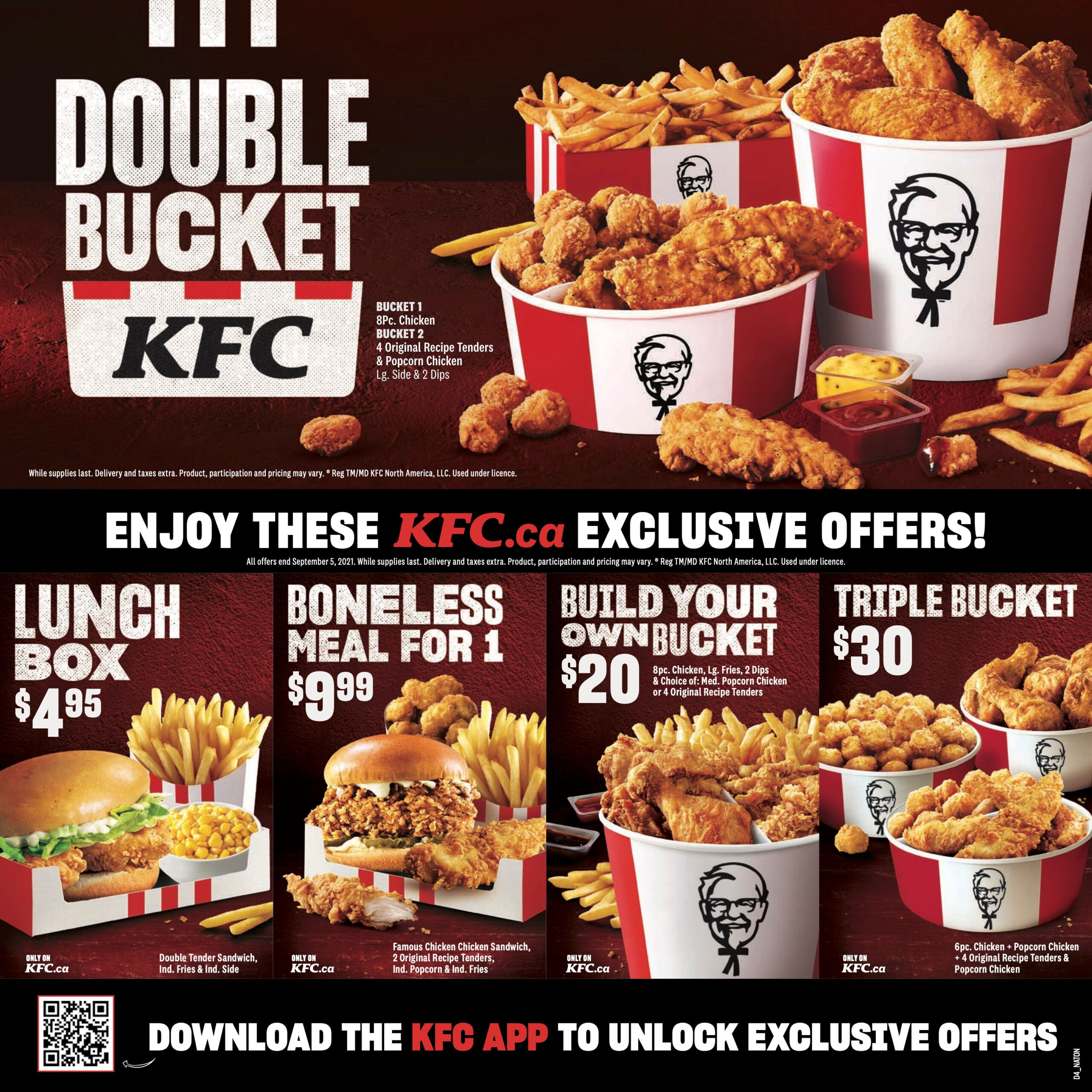 KFC Canada Coupons ON Until September 5 2021