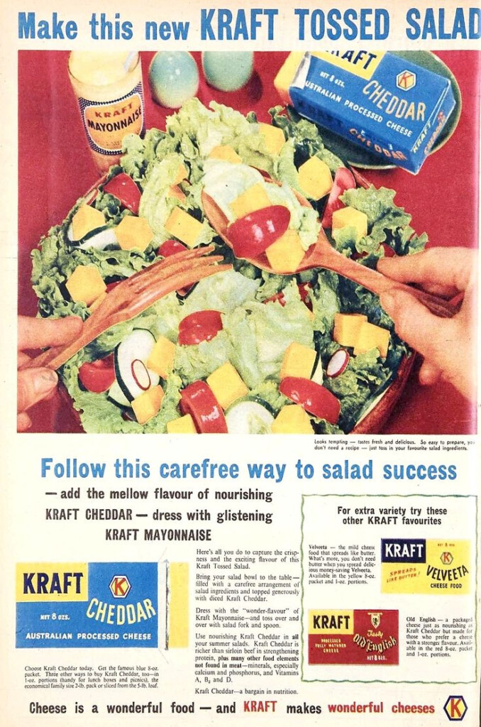 Kraft 1957 How To Make Salad Vintage Recipes Food Ads