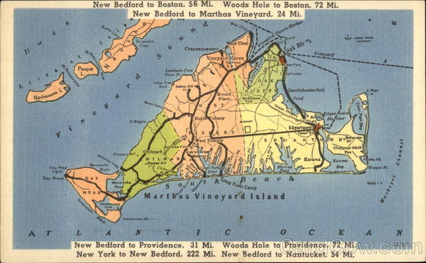 Map Of Martha s Vineyard Island Maps