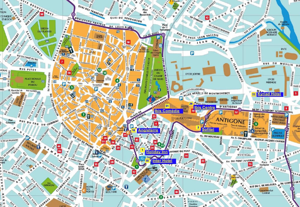 Montpellier Carte Et Image Satellite