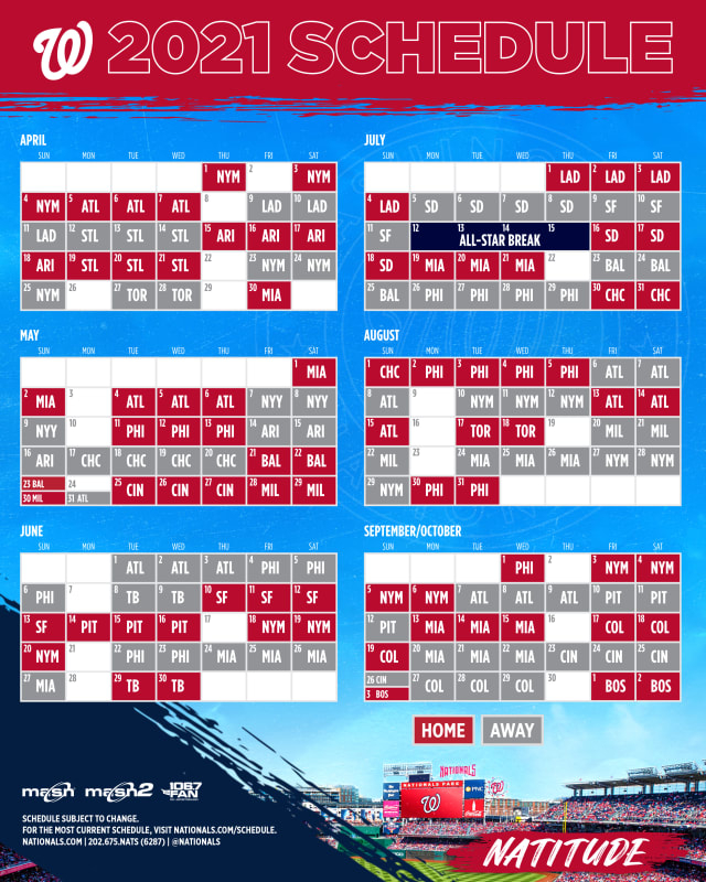 Washington Nationals 2023 Schedule Printable - FreePrintable.me