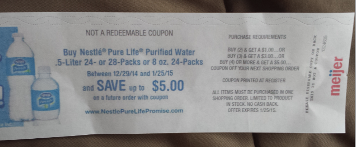 Nestle Pure Life Water 24 Packs Catalina Offer And MPerk Coupon 1 85 
