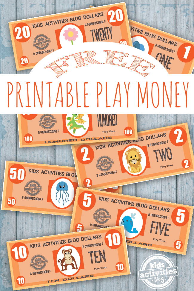 Play Money Free Kids Printable Kids Activities Blog