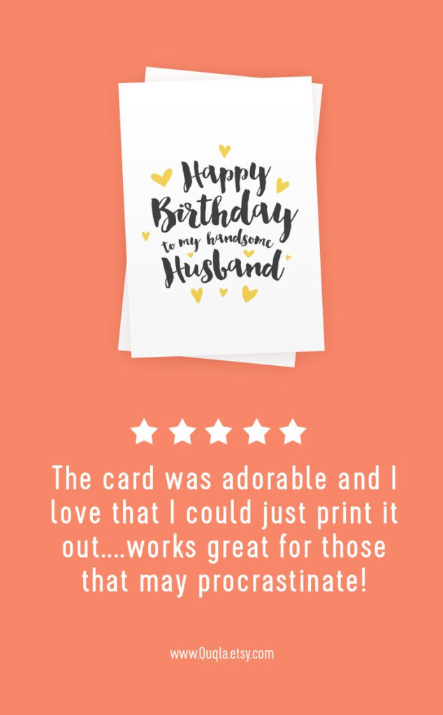 Printable Happy Birthday Card For Husband Happy Birthday Card For Him 
