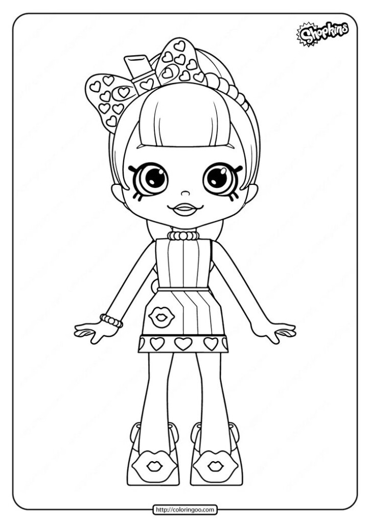 Printable Shopkins Lippy Lulu Coloring Pages Shopkin Coloring Pages 