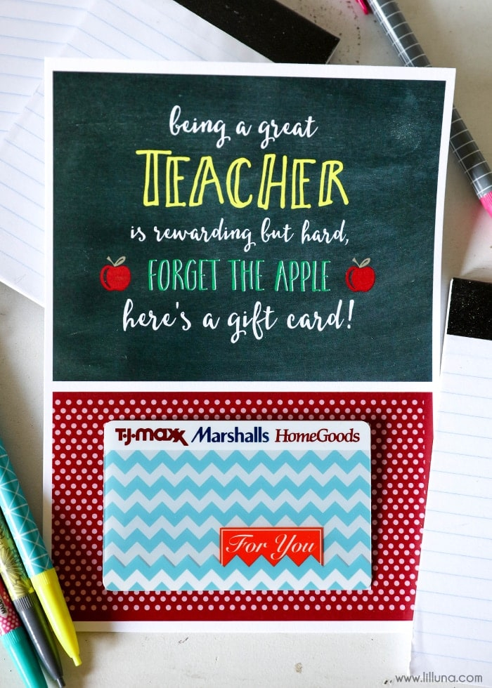 Teacher Appreciation Gift Card Holder Lil Luna
